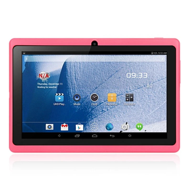 Hot Sales 7 INCH RAM 512 MB 8GB ROM A33 Android 4.4 Pink Tablet PC Quad Core Dual Camera WIFI Micro USB Bluetooth