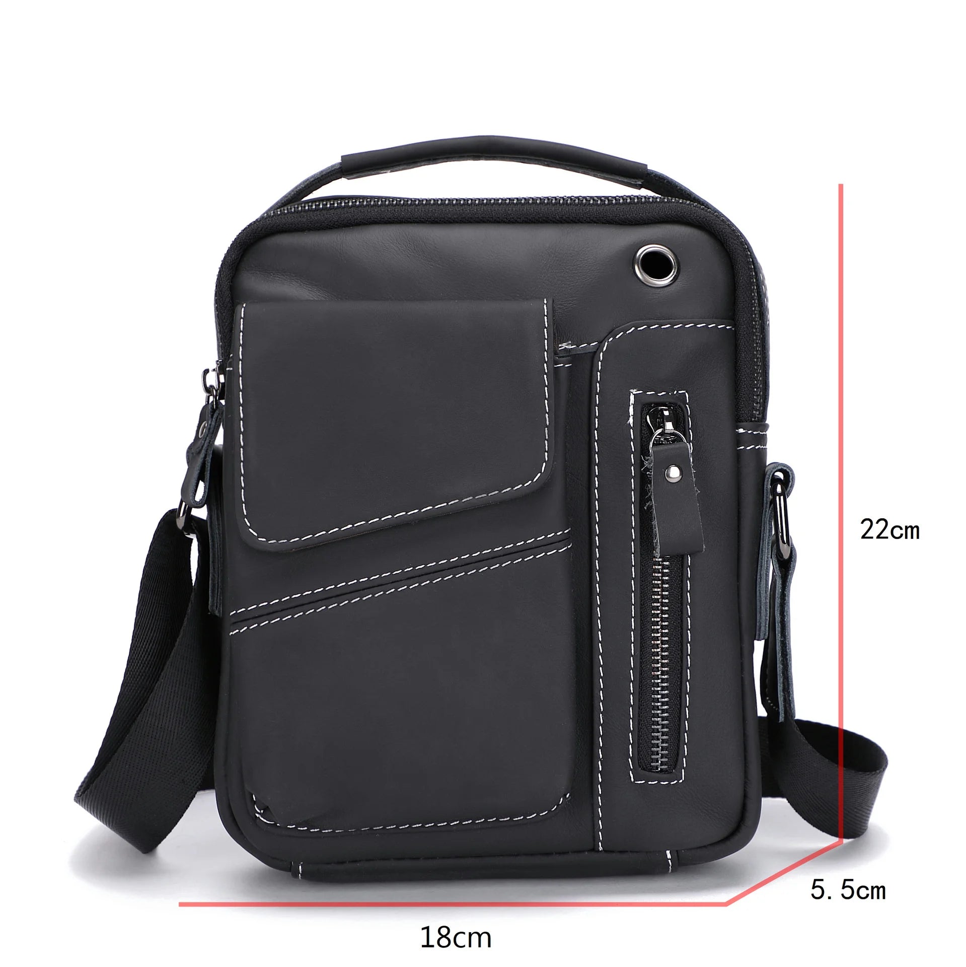 Shoulder Casual Men's Bag Vintage Crossbody s Male Handbag High Capacity Men Genuine Leather Messenger