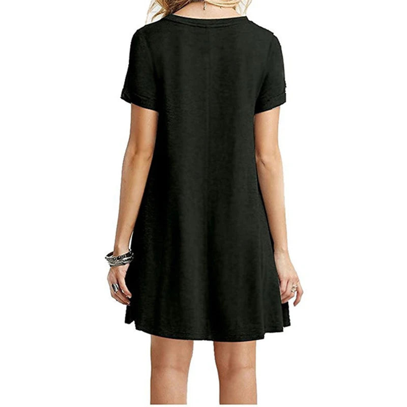 Women's Fashion Medium Length Dress T-shirt