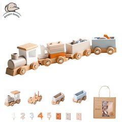 Wooden Train Birthday Toy  Montessori Toys Baby Educational Toys