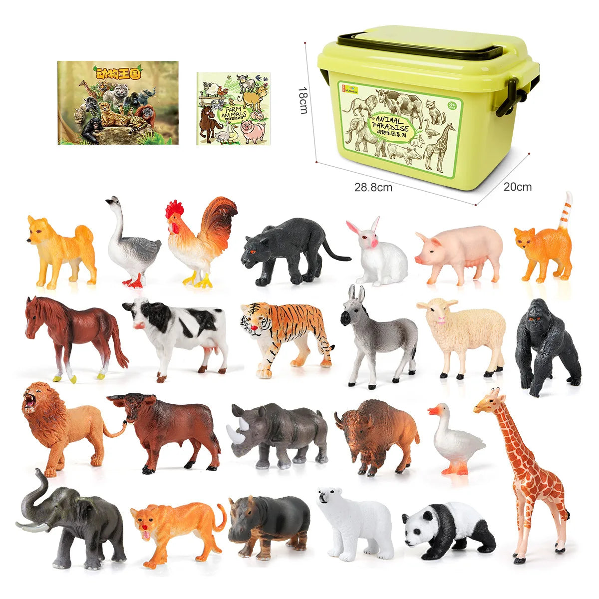 Mini Simulation African Wild Lion Farm Animals Sets Tiger deer Elephants Figurines Model children festival birthday Kid gift Toy