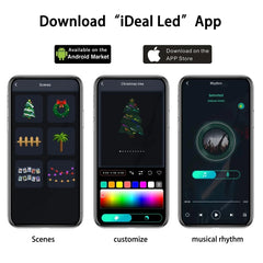 Smart App Control Fairy Light Outdoor RGB Bluetooth Christmas Tree String light