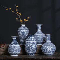 Jingdezhen-Blue and White Porcelain Flower Vases, Ceramic Vase