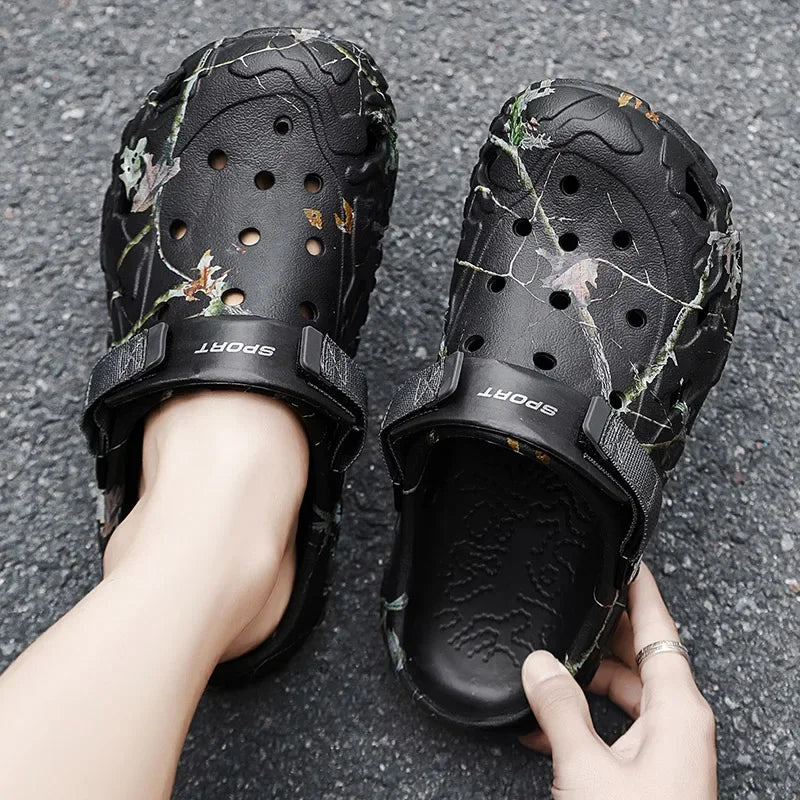 Slippers Men Garden Platform Sandals Man Summer Sandals Male Sneakers Outdoor Flip Flops Home Clogs