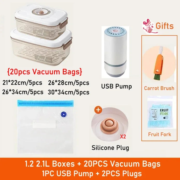 Vacuum Food Storage Box Fresh-Keeping Canister Sealed Storage Container