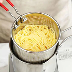 Stainless Steel Deep Frying Pot Tempura French Fries Fryer Strainer