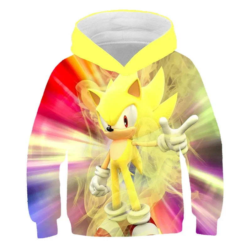 Children's Clothes Sonic Hoodie For Kids Boys and Girls 3D Printing Sweatshirt Loose Long Sleeve Spring Autumn Sonic Pullover