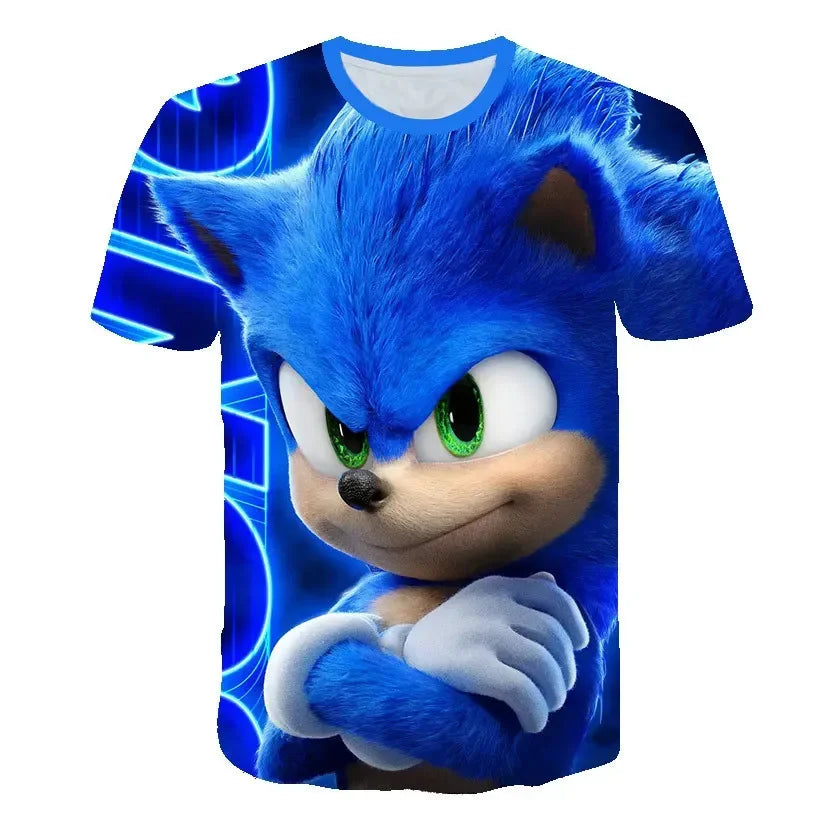 T-shirtChildren's Clothes Sonic 3D for Kids Boys and Girls Cartoon Printing Animation Cosplay Clothing Accessories