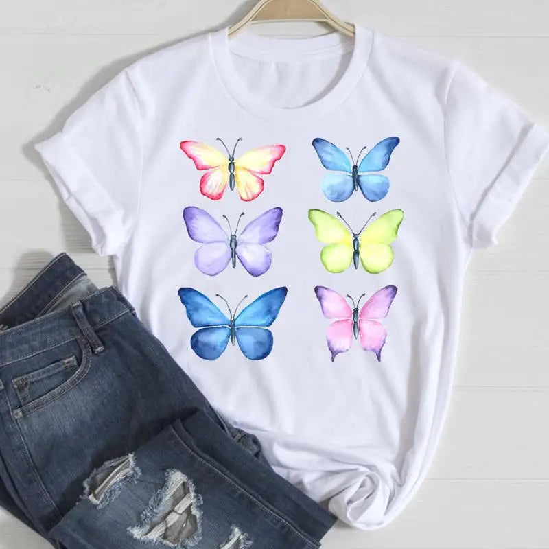 Printed Dress Blouse Women's T-shirt Graphic T Shirts  Women Clothing