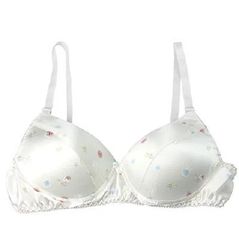 Good quality, affordable, breathable silk bra, thin, without steel rings, inside and outside