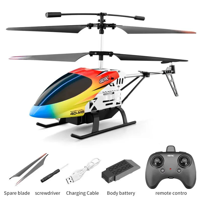 M5 Remote Control Helicopter Altitude Hold 3.5 Channel RC Helicopters with Gyro and LED Light Durable Airplane Drone