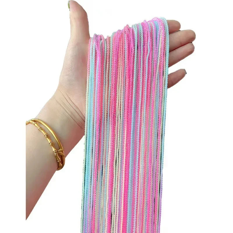 30pcs Braids Braided Hair Colorful Ribbons Children Braided Hair Colorful Ropes for Girl Cute Headband New Hair Accessories