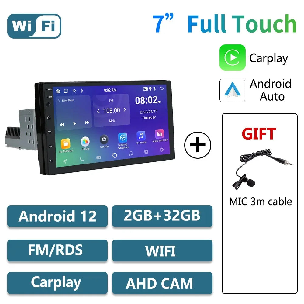 7 Inch Android Car Radio for Citroen C3 Picasso 2009-2017 1 Din CarPlay GPS Navigation Multimedia Video Player Head Unit