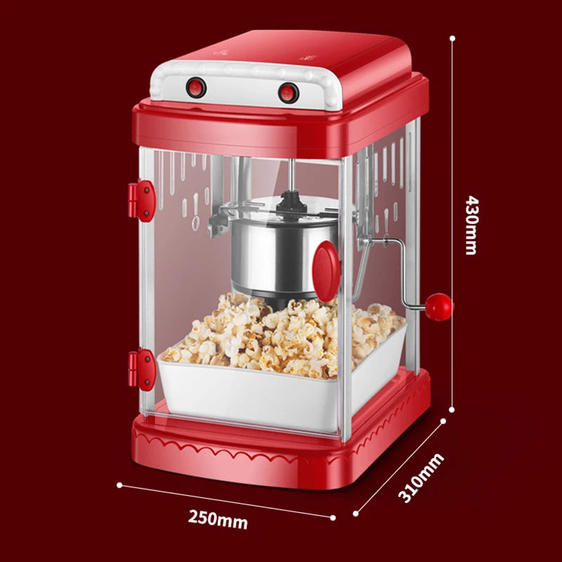 Popcorn Maker Automatic Hot Air Oil Popped Corn Popper