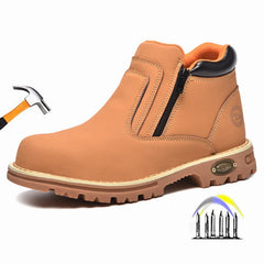 Waterproof Work Boots for Men Leather Boots Indestructible Work Shoes