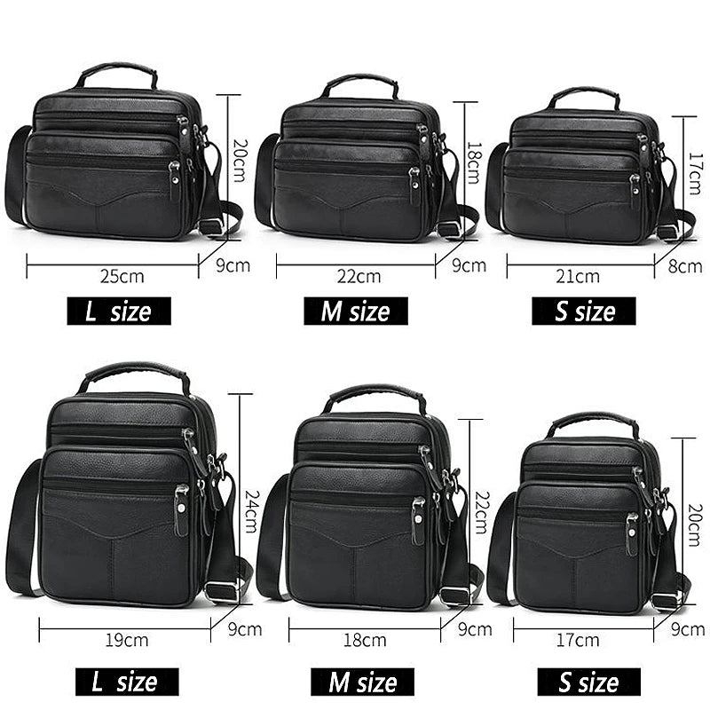 Men's Bag Genuine Leather Handbags Business Shoulder Bags Men Messenger Bags