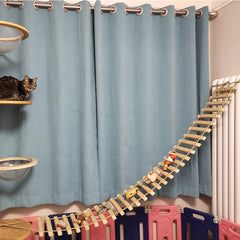 Cat Bridge for Cats Cage Sisal Wooden Rope Ladder Pet Furniture Kitten Step Scratcher Post Kitten Toys