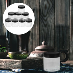 8 Pcs Transparent Plastic Tank Small Food Storage Containers Airtight Clear Jar Rice for Cover Dry The Pet