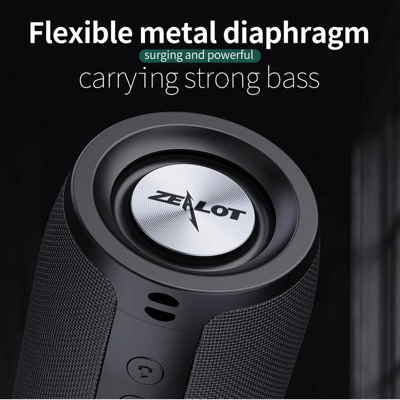 ZEALOT S51 Powerful Bluetooth Speaker Bass Wireless Portable Subwoofer Waterproof Sound Box Support