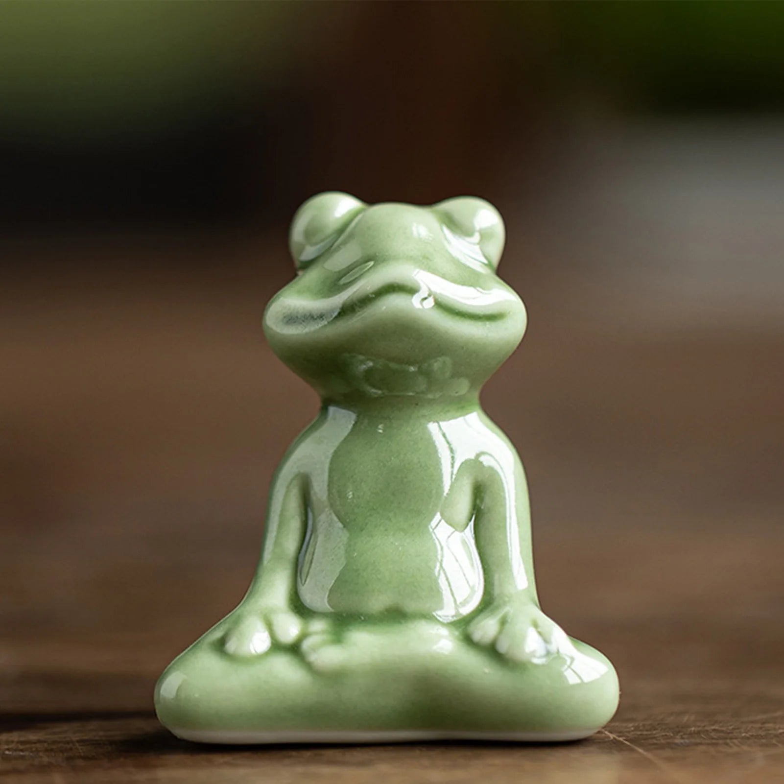 Landscape Ceramic Frog Ornaments Frog Animals Model Home Décor for Office Bookshelf Table Courtyard