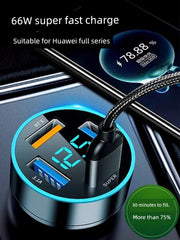 Super Fast Charge 120W Car Voltage Charging 66W Car Cigarette Lighter Car Charger