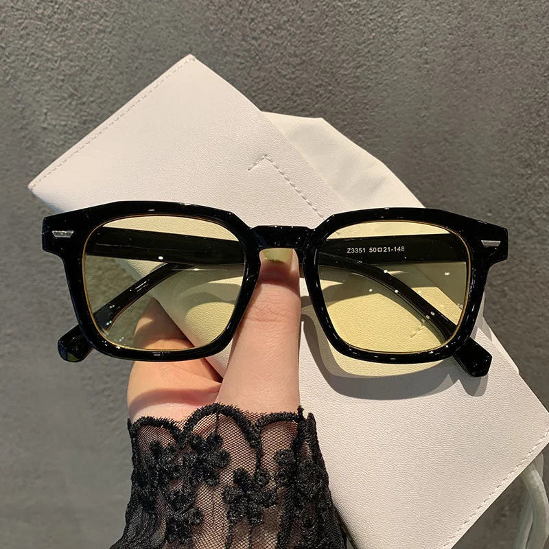 Square Vintage Sunglasses Woman Brand Designer Retro Sun Glasses