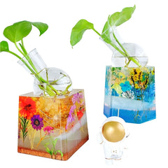 Hydroponics Planter Silicone Mold Set for Home Office Desk Décor Vase