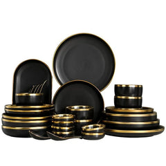 Dinner Plates Kitchen Dishes Ceramics Tableware Food Tray Rice Salad Noodles Bowl Cutlery Set