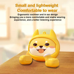 Cute Pet Puppy in Ear Bluetooth 5.3 Earphones Low Latency 360 ° Pattern Change Headphones