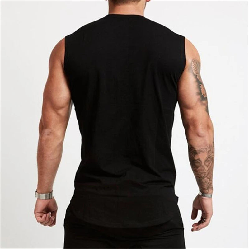Tank Top Men Summer Workout Sleeveless Shirt Bodybuilding Clothing