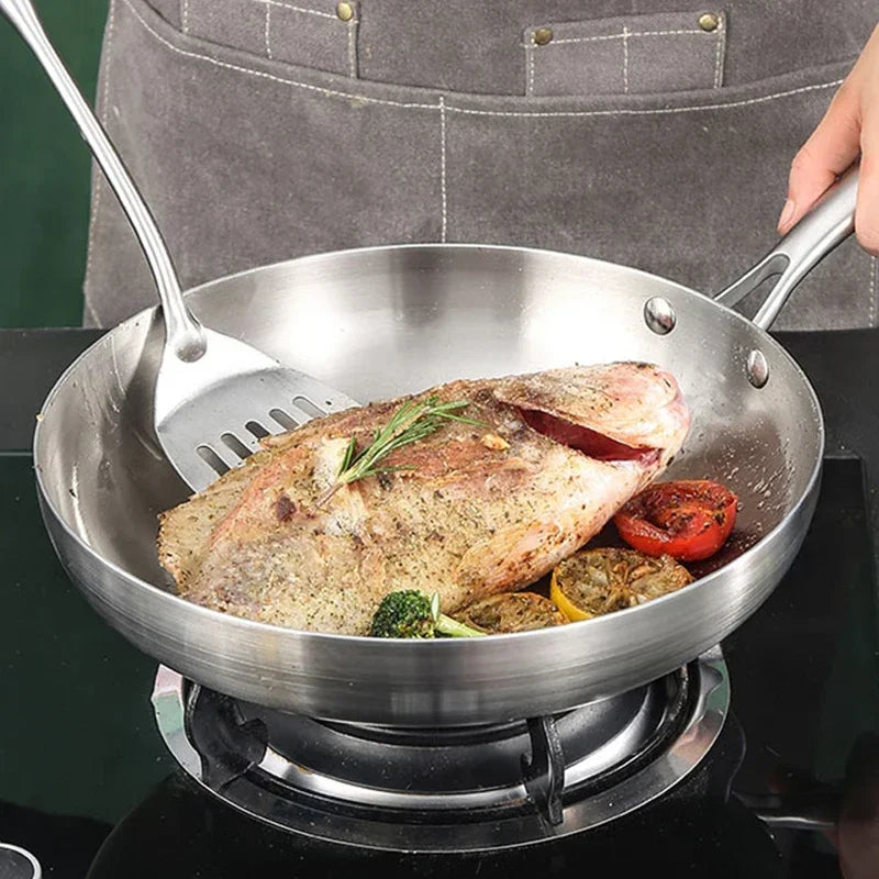 Stainless Steel Frying Pan, NonStick Pan Fried Steak Pot