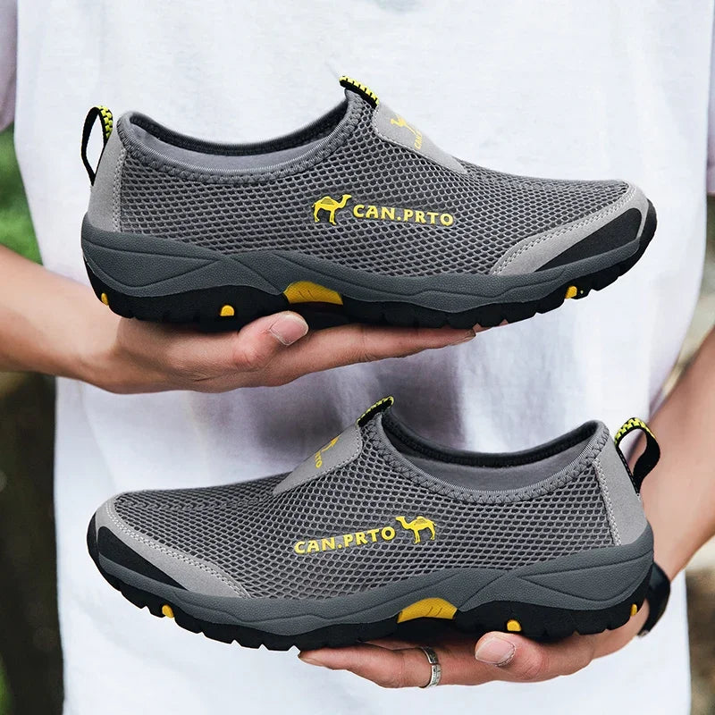 Men Casual Shoes Fashion Summer Shoes Mesh outdoor Breathable Slip-on Flats Men Sneakers