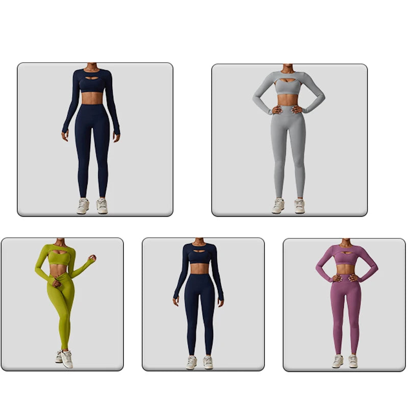 High Quality Yoga Sets 3 Piece Woman Yoga Clothes Fitness Clothing