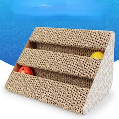 Pet Double Slot Triangle Cat Scratching Board