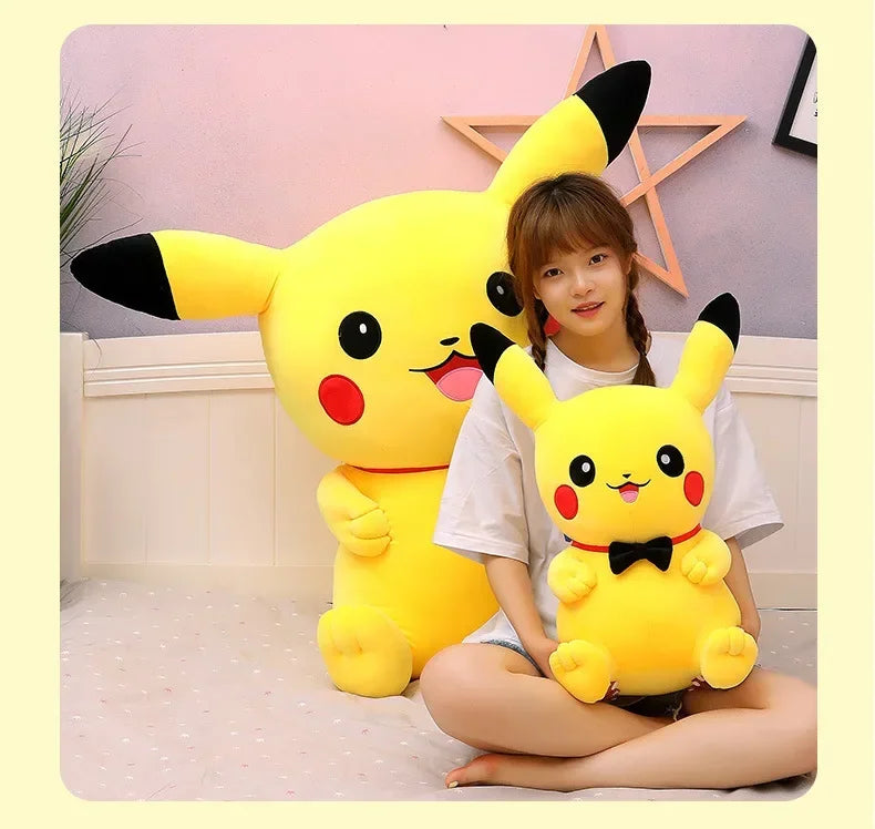 100cm Big Size Pokemon Large  Pikachu   Plush Toy Kawaii Stuffed Animal Soft Cartoon Doll Plushies