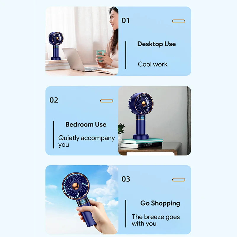 5000mAh Recharge Portable Fan Home Air Conditioner