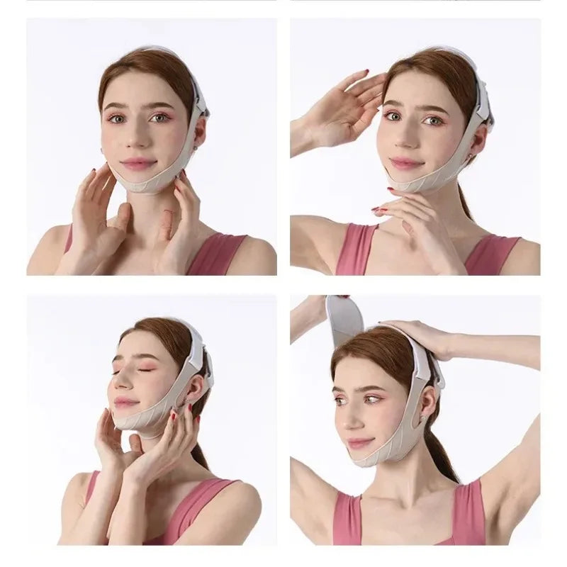 Women Chin Cheek Silicone Face Slimming Bandage Lift Up Belt V Line Face Shaper