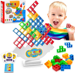 Kids Balance Toys Stacked Tower Board Game Stacking Building Blocks Puzzle