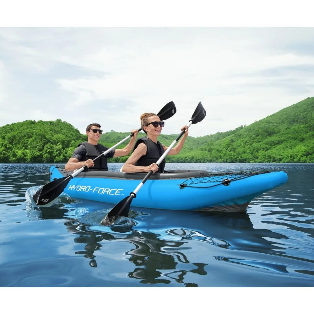 Inflatable Kayak Set | Includes Seat, Paddle, Hand Pump, Storage Carry Bag | Great for Adults, Kids and Families,Water Sports