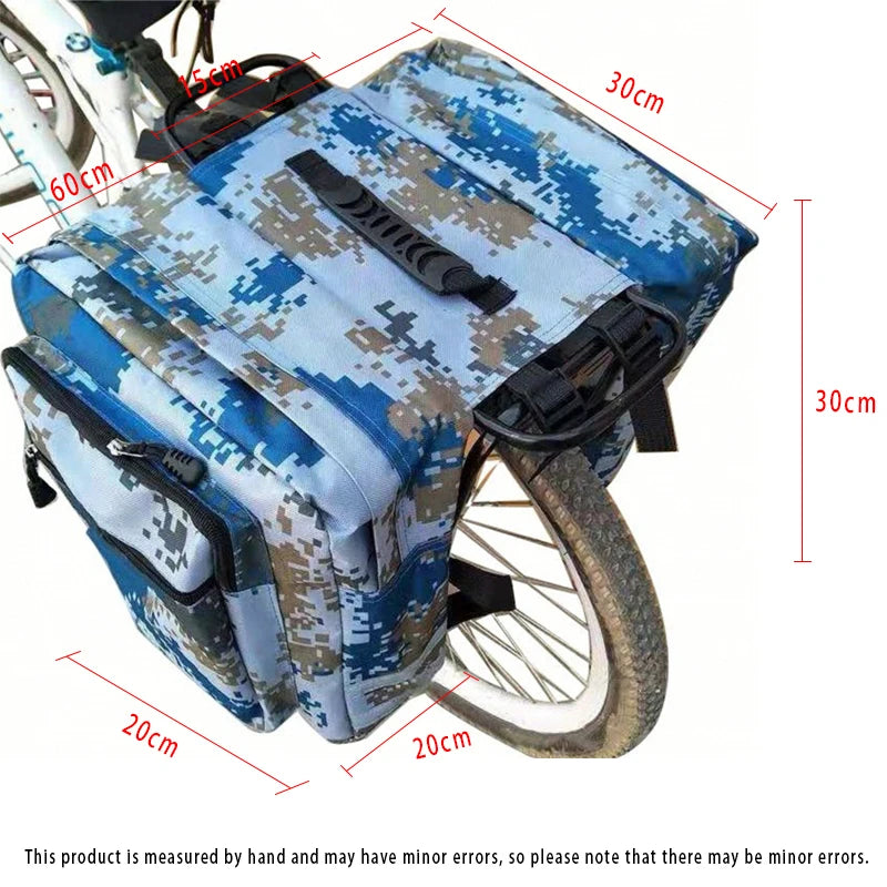 Bike Bag Cycling Double Side Rear Rack Trunk Bag Mountain Road Bicycle Tail Seat Pannier Pack