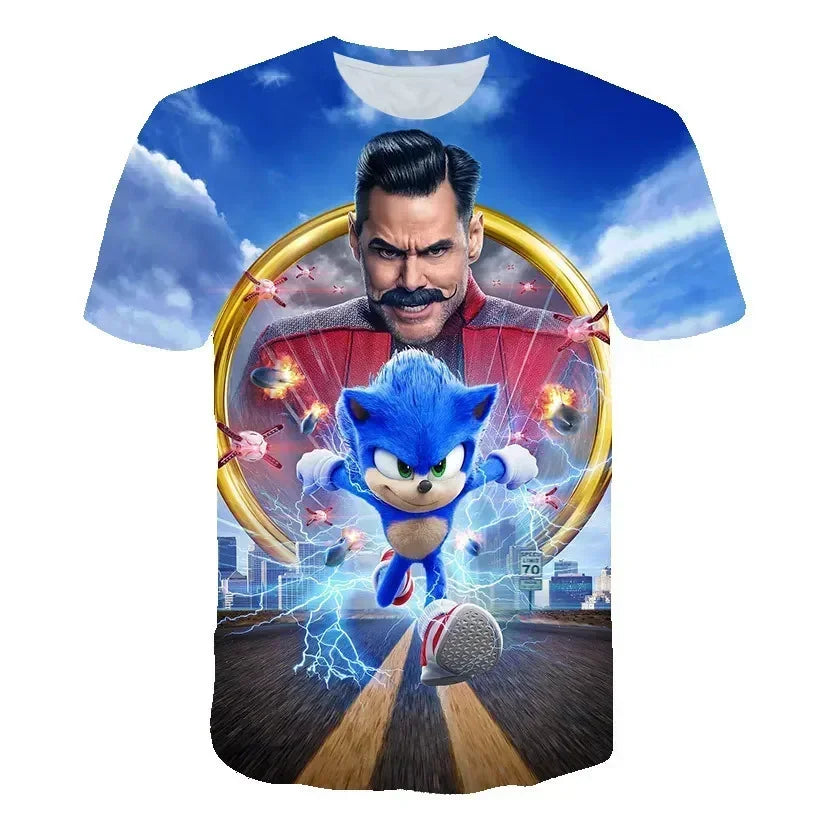 T-shirtChildren's Clothes Sonic 3D for Kids Boys and Girls Cartoon Printing Animation Cosplay Clothing Accessories