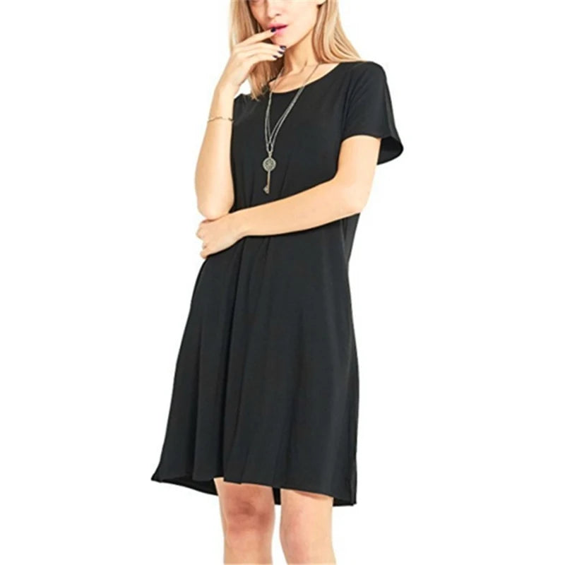 Women's Fashion Medium Length Dress T-shirt