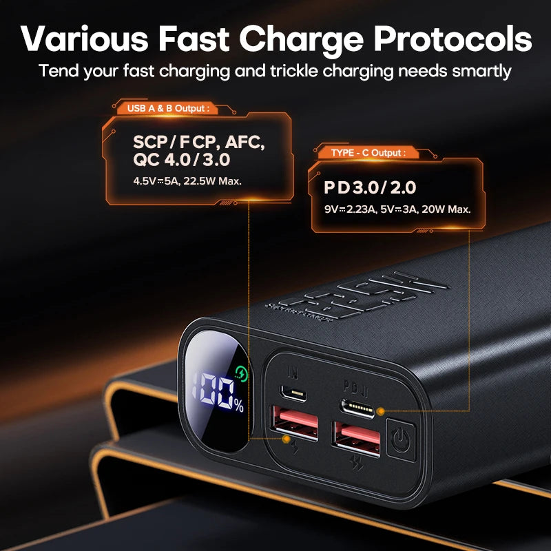 20000mAh Portable PD 20W Fast Charging Power bank Mobile Phone External Battery Power bank For iPhone 13 Xiaomi