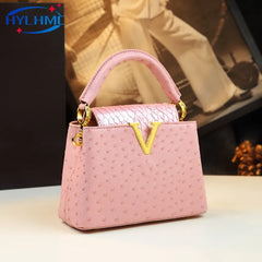 Luxury Fashion Leather Women's Handbags V Letter Small Shoulder Crossbody Bag