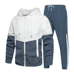 Men Tracksuit Casual Set Autumn Male Joggers Hooded Sportswear