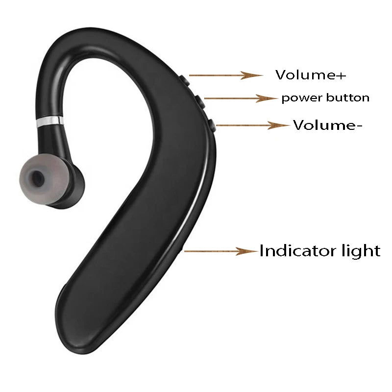 Single Ear Wireless Bluetooth-compatible Headphones In-ear Call Noise Cancelling Business Earphones With Mic