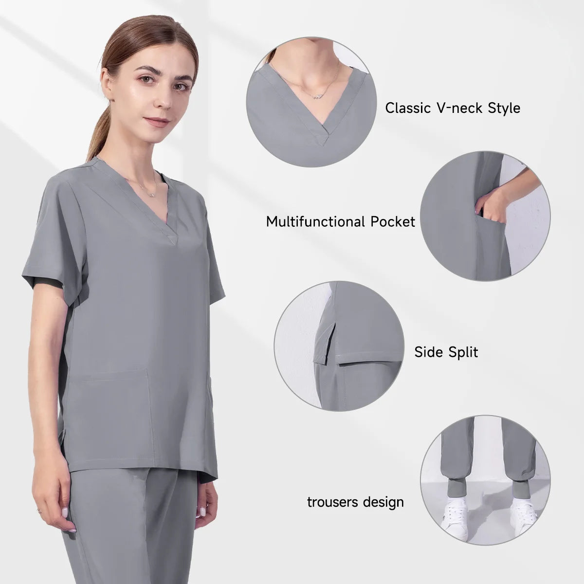 Women Wear Scrub Suits Hospital Doctor Working Uniform