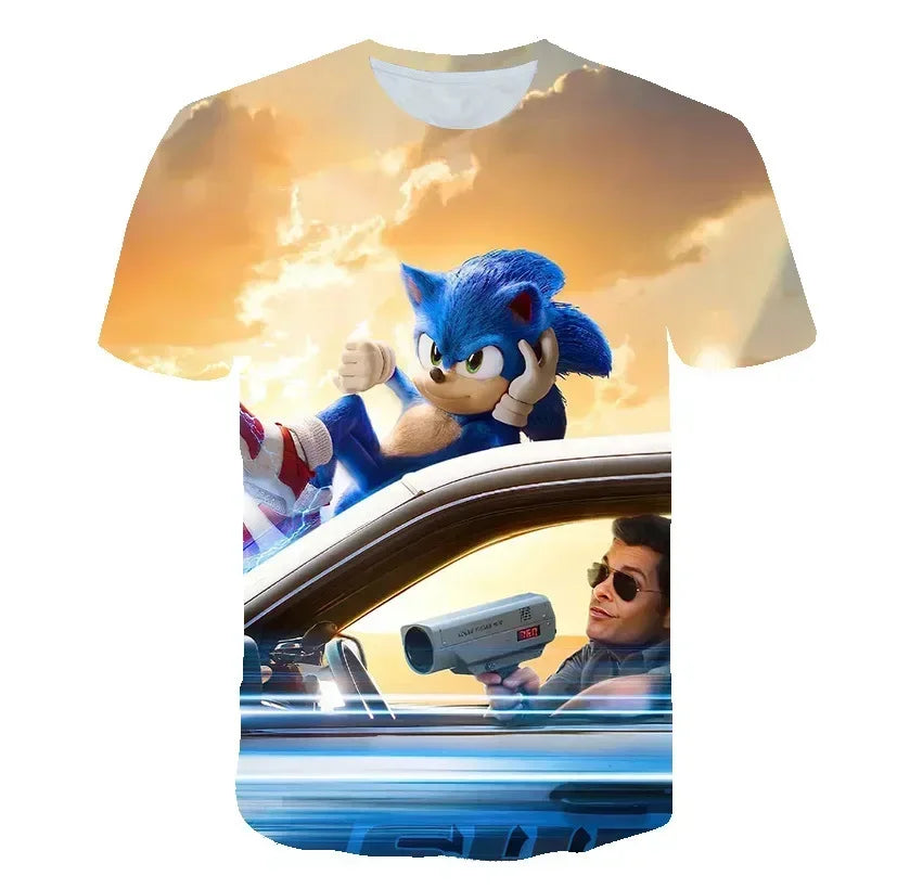 T-shirtChildren's Clothes Sonic 3D for Kids Boys and Girls Cartoon Printing Animation Cosplay Clothing Accessories