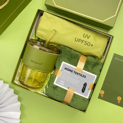 Gifts Set for Women Mom UV Umbrella Cup Towel Universal Gift Set