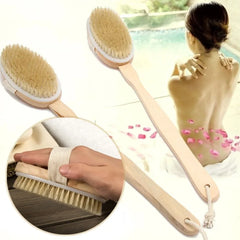 1Pc Wooden Detachable Long Handle Shower Body Brush Bathing Massage Back Body Exfoliating Brush Bathroom Wash